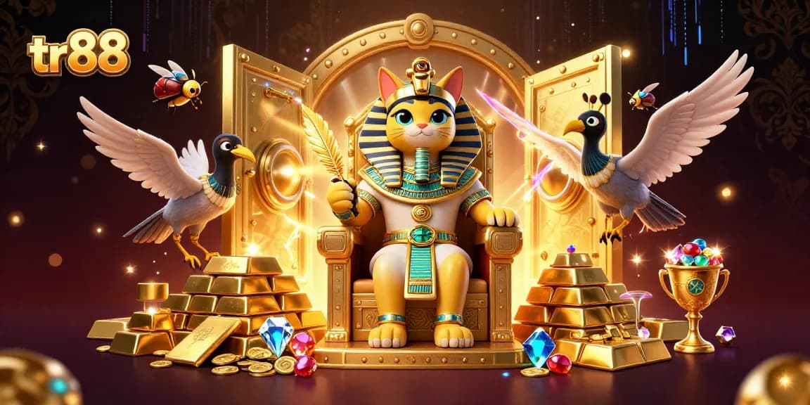 Experience vibrant gaming with tr88, featuring dynamic casino elements and an engaging Egyptian theme.