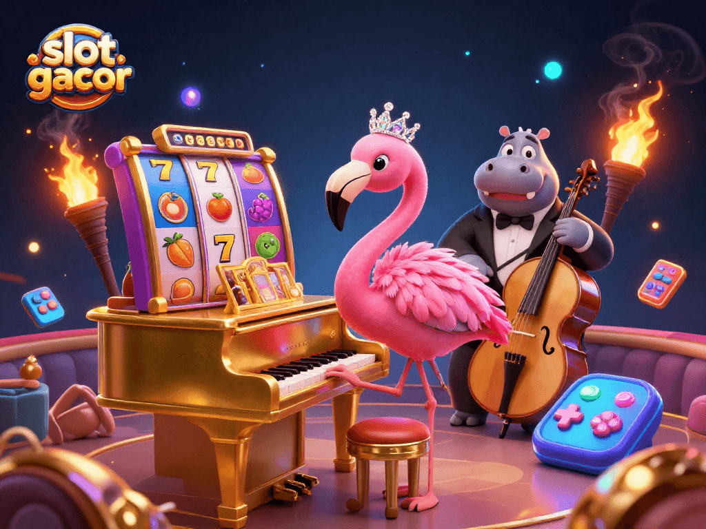 Rasakan keseruan bermain slot gacor dengan atmosfer kasino yang memukau dan karakter ceria!