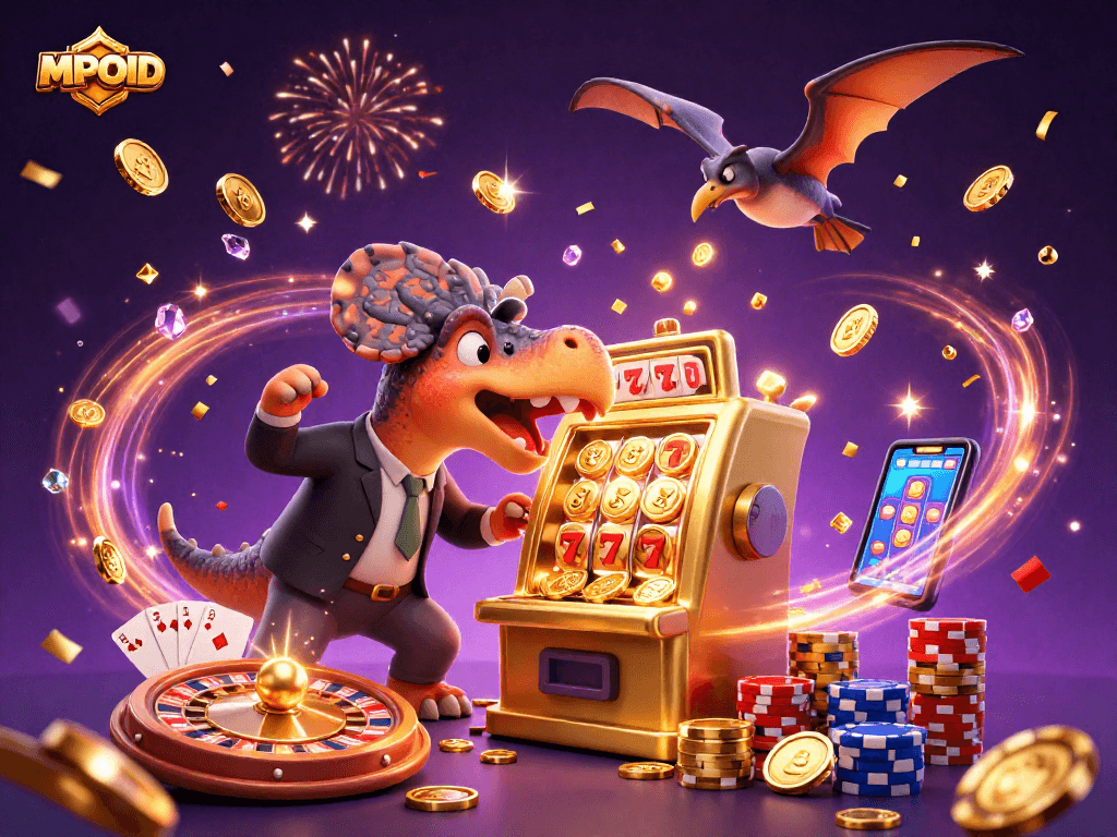 MPOID players enjoy a jackpot with a lucky pachycephalosaurus at the casino