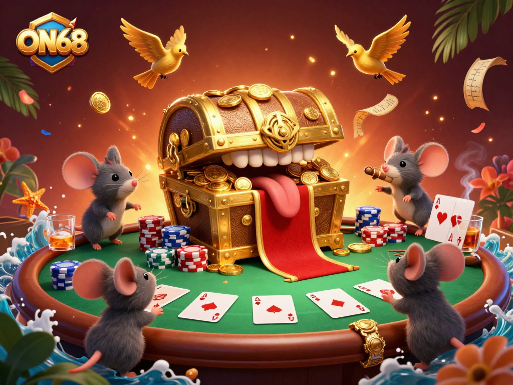 Engage with ON68's thrilling games at a vibrant casino scene filled with excitement and rewards.