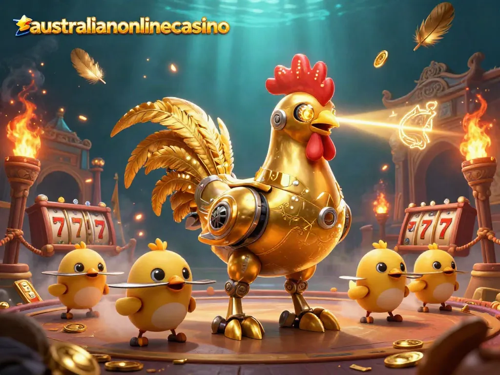 Engage in thrilling gameplay at australianonlinecasino with dynamic scenes featuring futuristic characters and vibrant slot elements