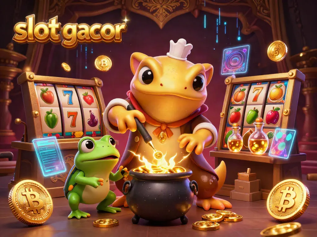 Engage in thrilling slot gacor gameplay with magical alchemists transmuting coins and showcasing vibrant visuals.