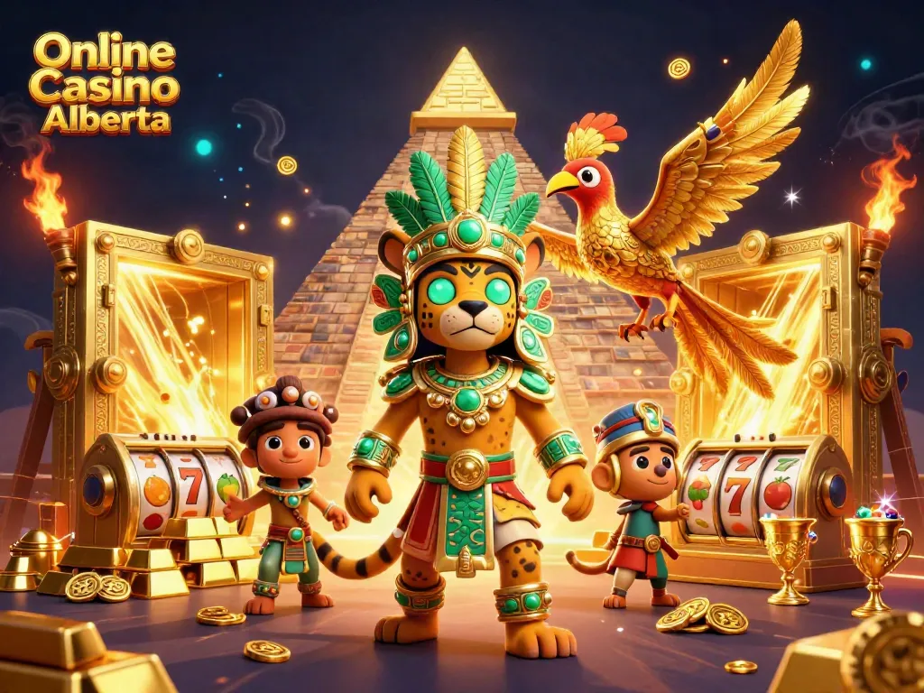 Experience the excitement of Online Casino Alberta with vibrant 3D casino scenes and dynamic game elements.