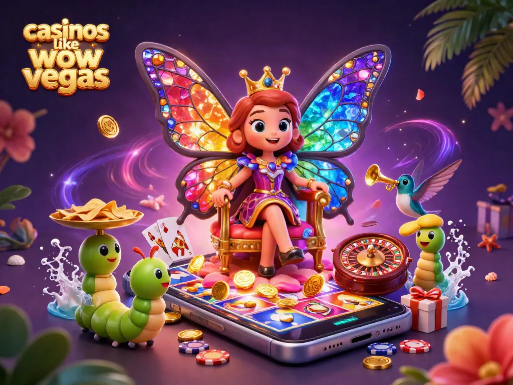 Win big at casinos like wow vegas with this vibrant casino scene showcasing thrilling gameplay.