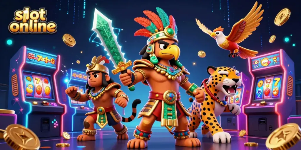 Experience exciting slot online adventures with interactive characters and vibrant gaming elements.