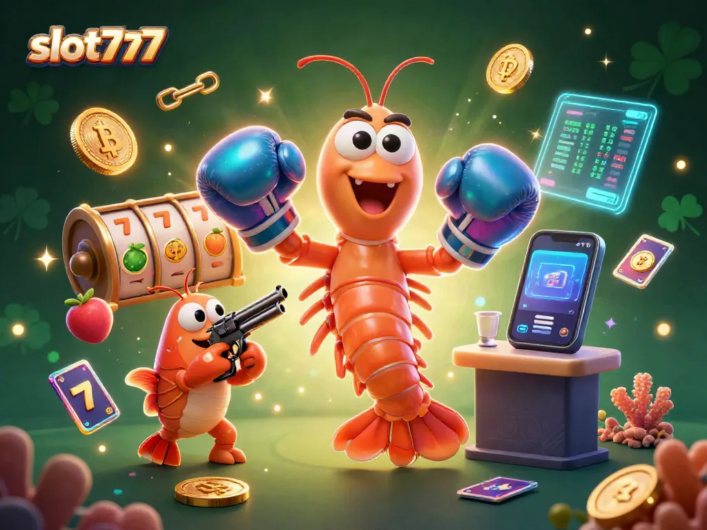 Menggandakan keseruan bermain slot777 dengan karakter kartun di pemandangan kasino yang meriah.