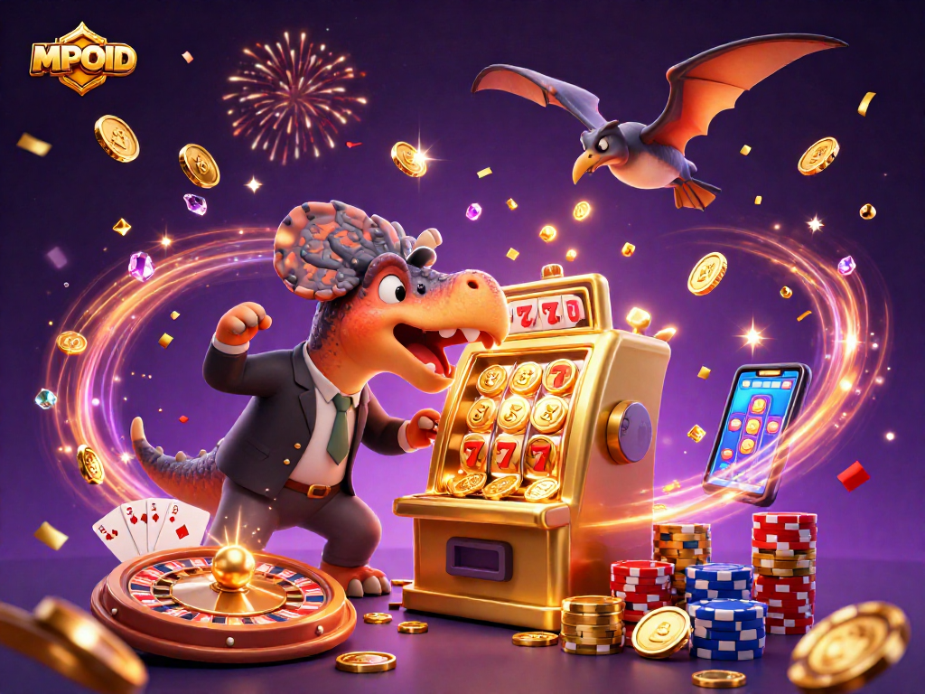 MPOID players enjoy a jackpot with a lucky pachycephalosaurus at the casino