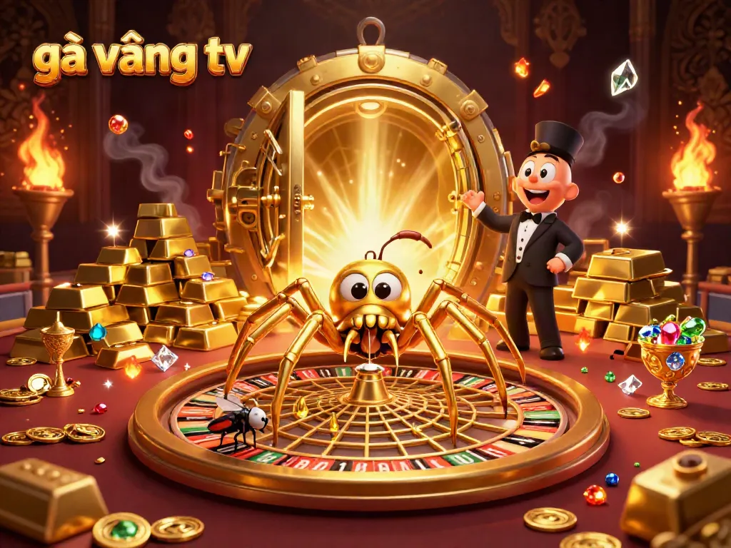 Experience thrilling sports betting with gà vàng tv, featuring a dynamic roulette scene with engaging characters.