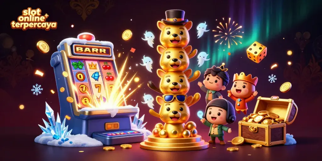 Spin to win at slot online terpercaya with vibrant action-packed casino graphics.