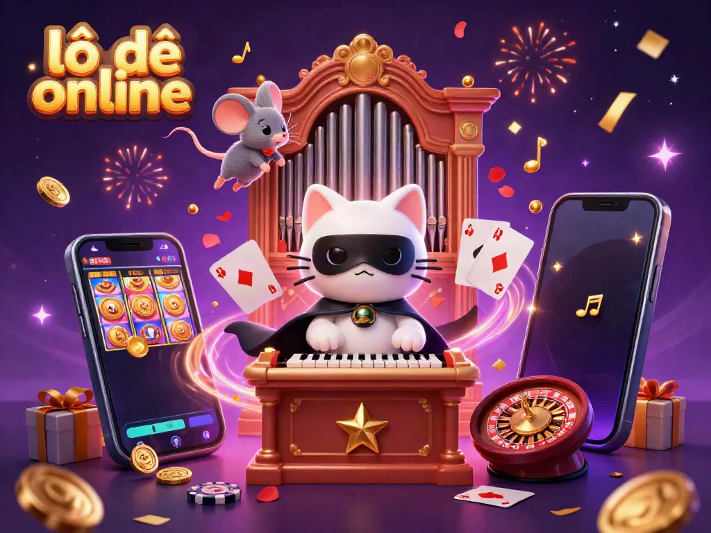 Experience lô đề online with a vibrant 3D fantasy scene featuring captivating casino elements and characters.