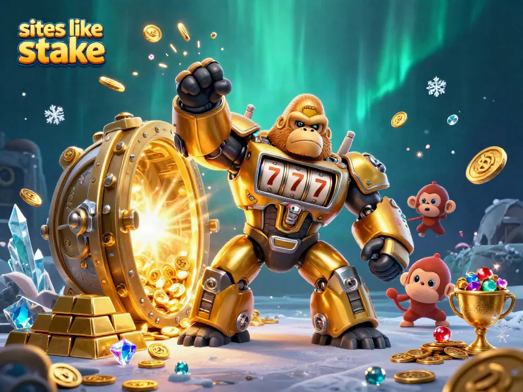 Engage with exciting games at sites like stake, featuring a golden mech and treasure adventure.
