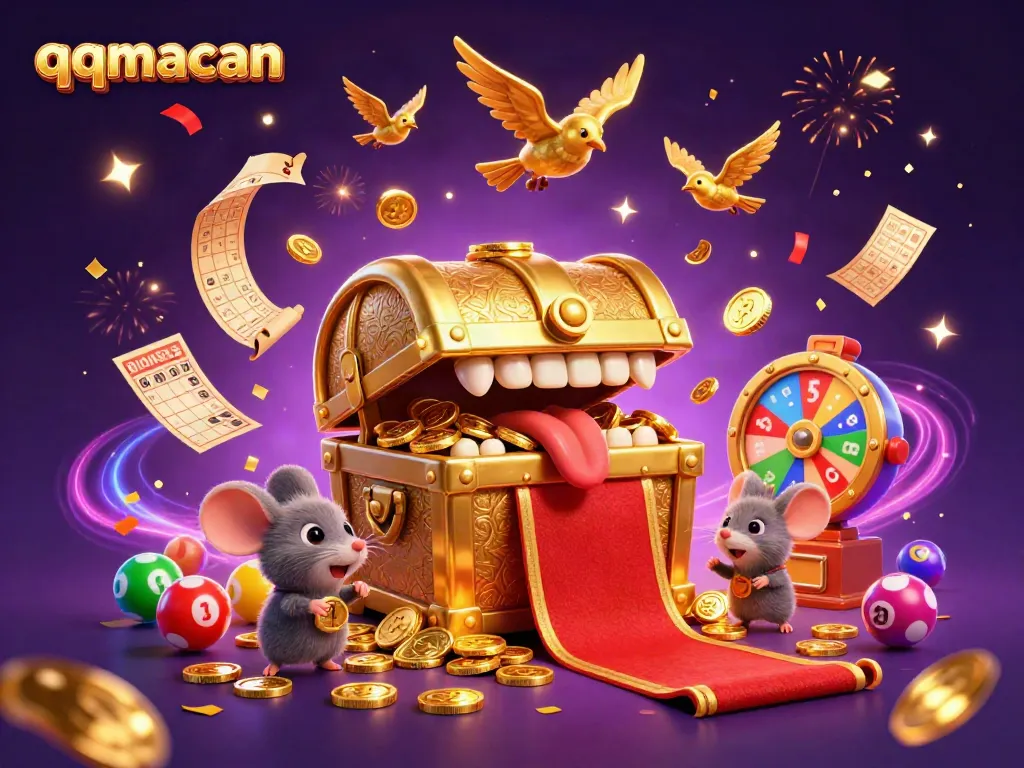 Join the adventure with qqmacan as colorful lottery elements grace the scene filled with excitement.