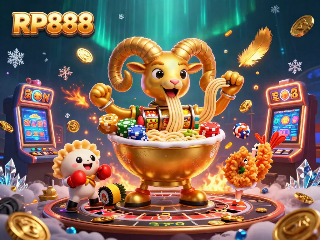 Experience thrilling gameplay with RP888's dynamic slots and vibrant characters in a casino illustration.