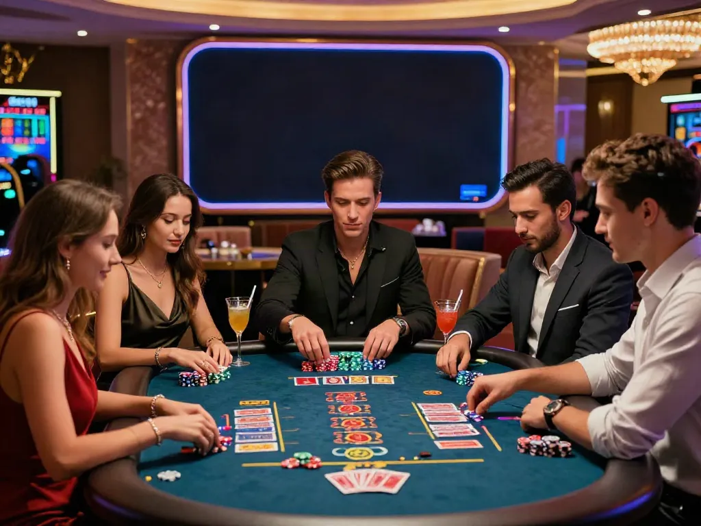 Erlebnis im Ica Casino Österreich mit Freunden am Spieltisch.