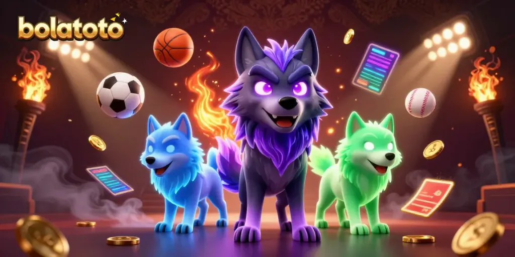 Engage with bolatoto's thrilling atmosphere featuring ghostly wolves, sports, and glowing elements
