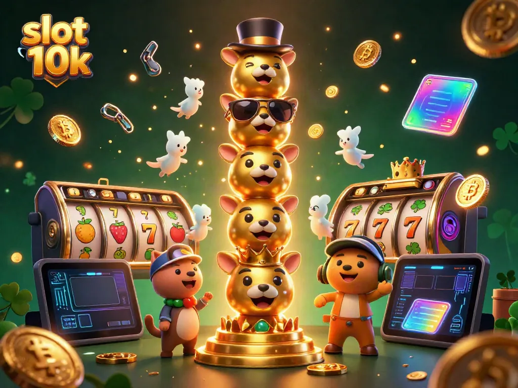 Spin the slot 10k reels for thrilling jackpots in a vibrant casino scene.