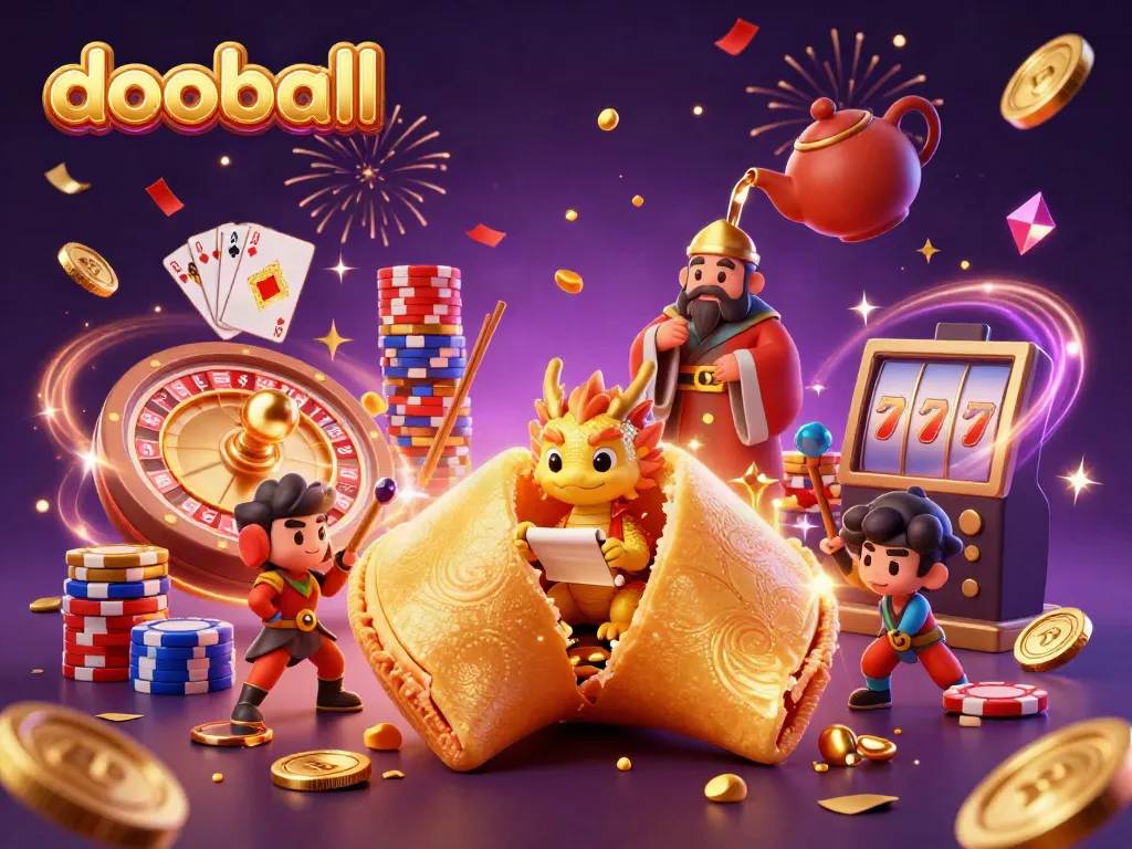 Experience thrilling dooball action with our dynamic casino illustration showcasing exciting game elements and vibrant characters.